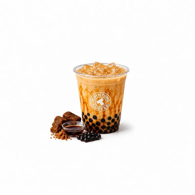 Brown Sugar Milk Tea Latte w/ Boba