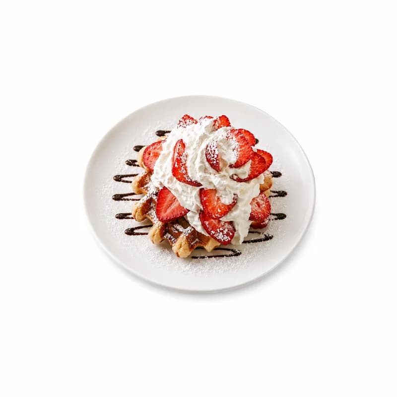 Strawberry Whip Cream Waffle